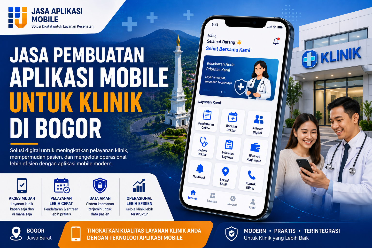 Jasa Pembuatan Aplikasi Mobile untuk Klinik di Bogor